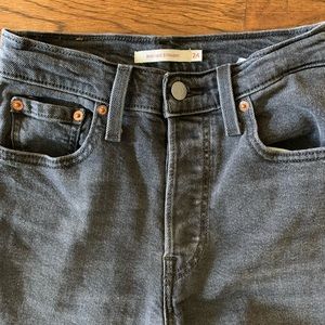 Levi’s Black/Gray Straight Leg jeans.